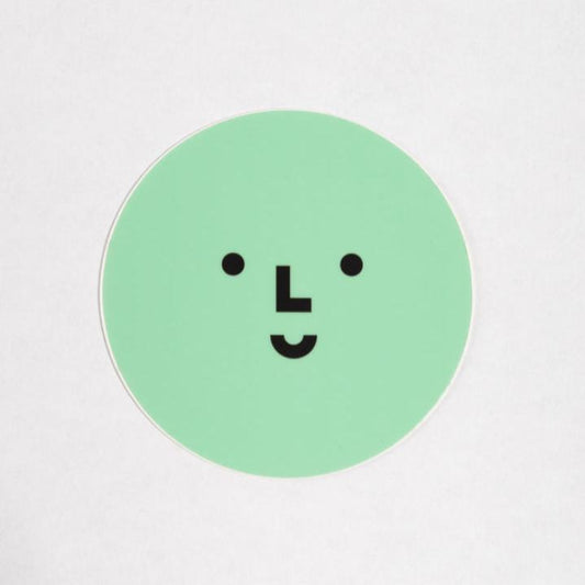 Smiley Logo Vinyl Sticker - Mint Green