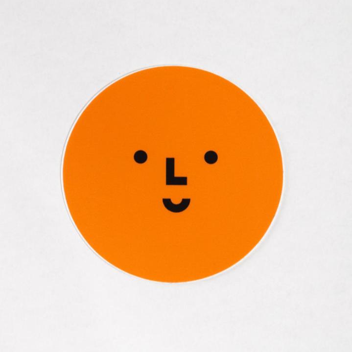 Smiley Logo Vinyl Sticker - Orange