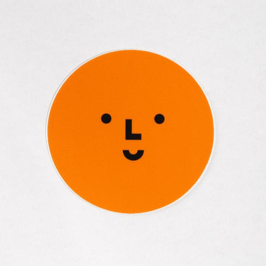 Smiley Logo Vinyl Sticker - Orange