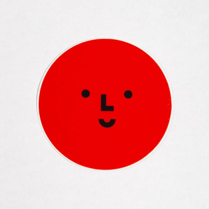 Smiley Logo Vinyl Sticker - Red – Color Factory