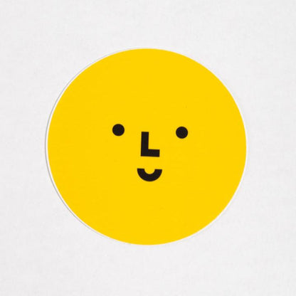 Smiley Logo Vinyl Sticker - Yellow