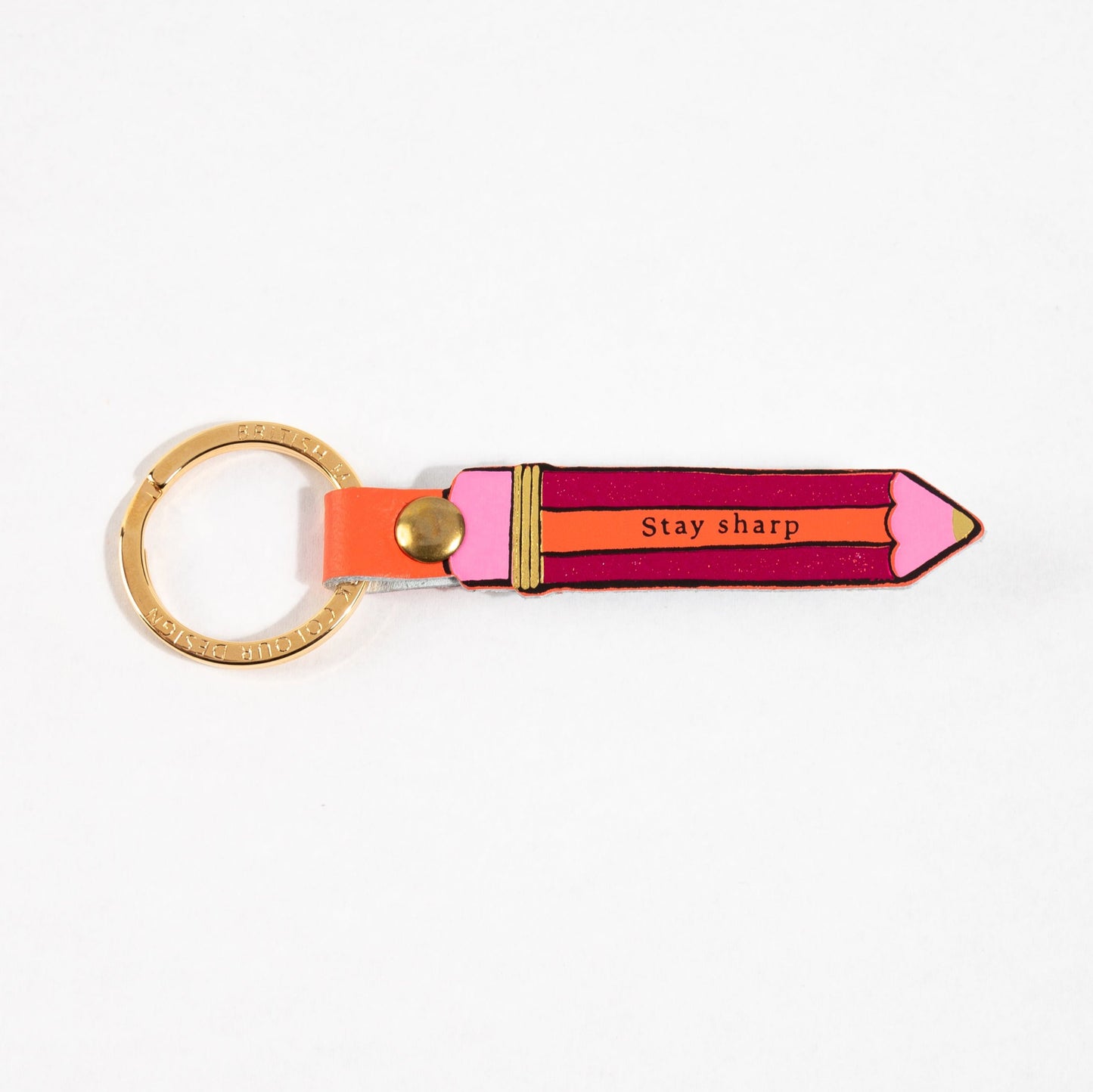 Stay Sharp Key Fob in Coral