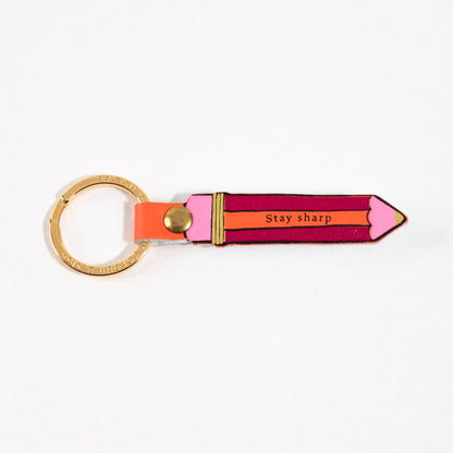 Stay Sharp Key Fob in Coral