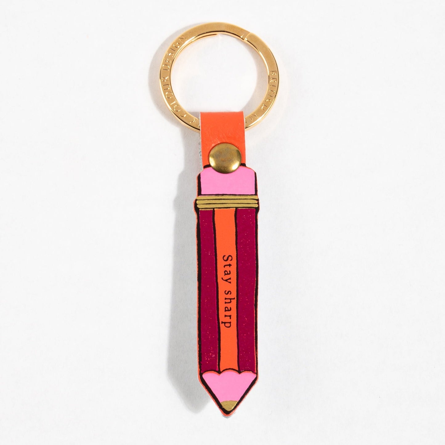 Stay Sharp Key Fob in Coral