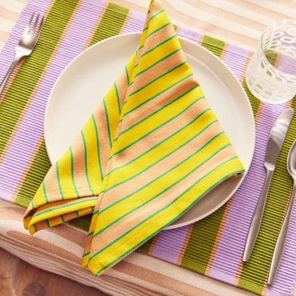 Herb Striped Napkin in Turmeric