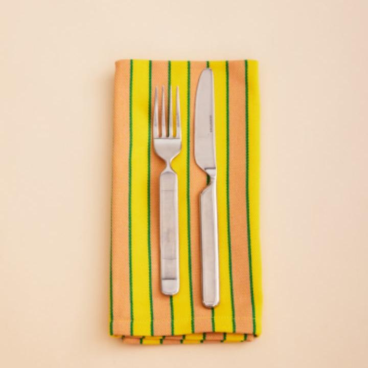 Herb Striped Napkin in Turmeric