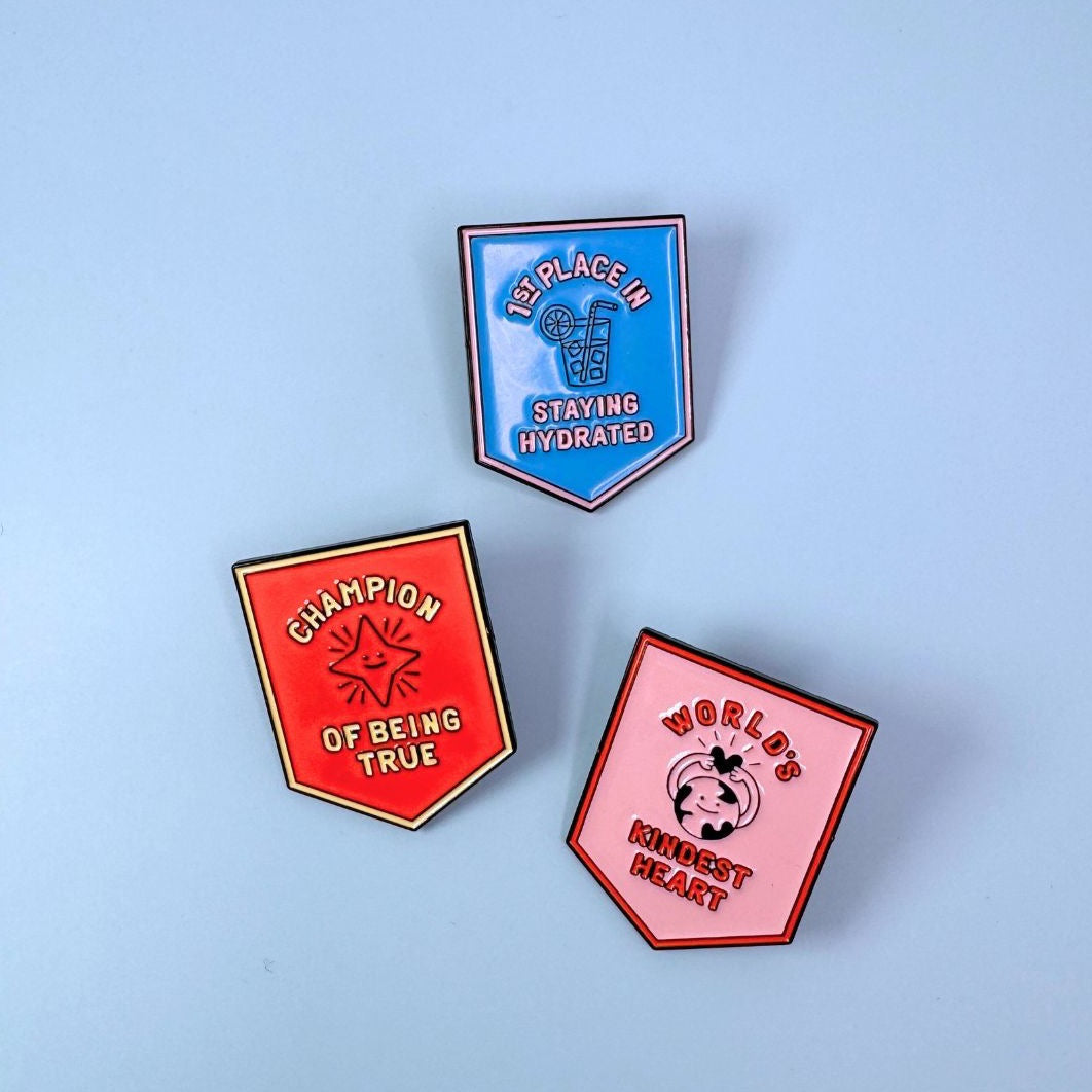 World's Kindest Heart Enamel Pin