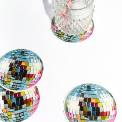 Disco Ball Coaster Set