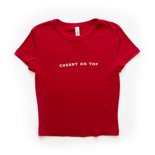 Cherry on Top Micro Ribbed Baby Tee