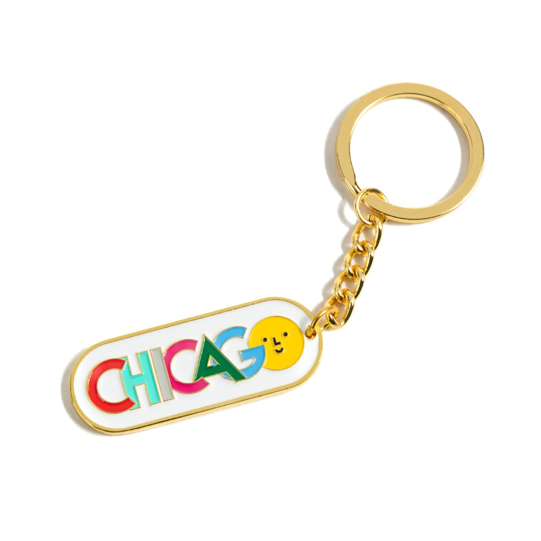 Chicago Lettering Keychain