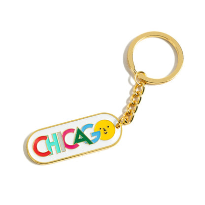 Chicago Lettering Keychain