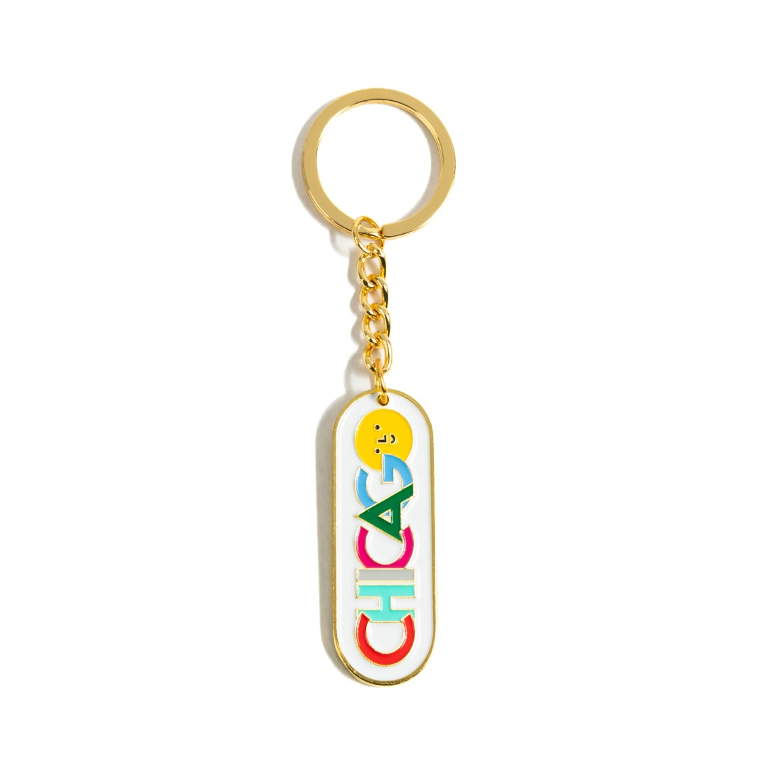 Chicago Lettering Keychain