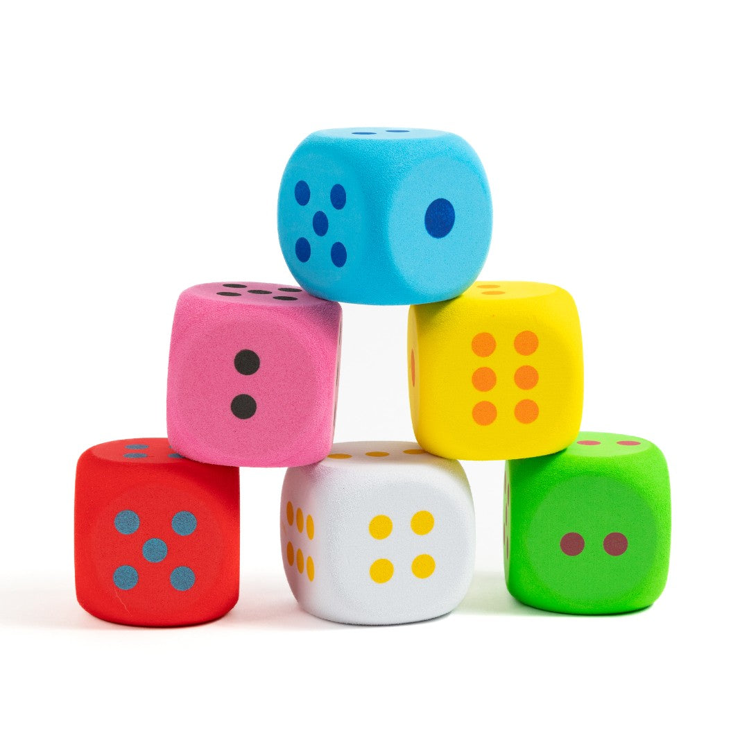 Colorful Jumbo Foam Dice Set