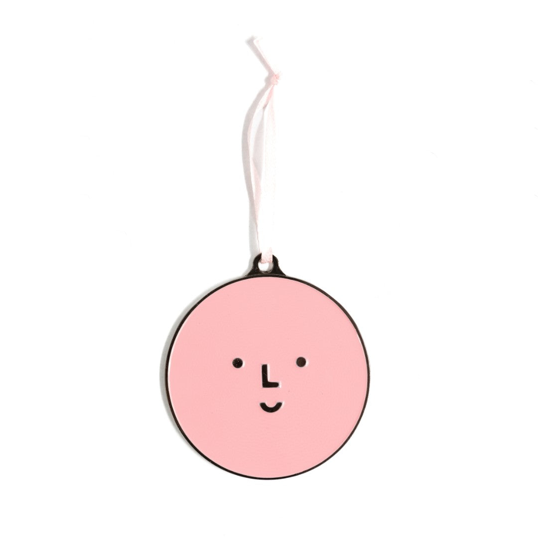 Pink Smiley Logo Ornament
