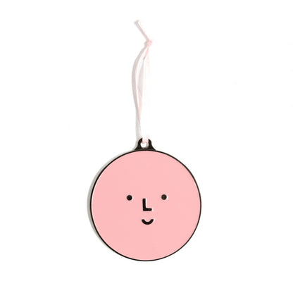 Pink Smiley Logo Ornament