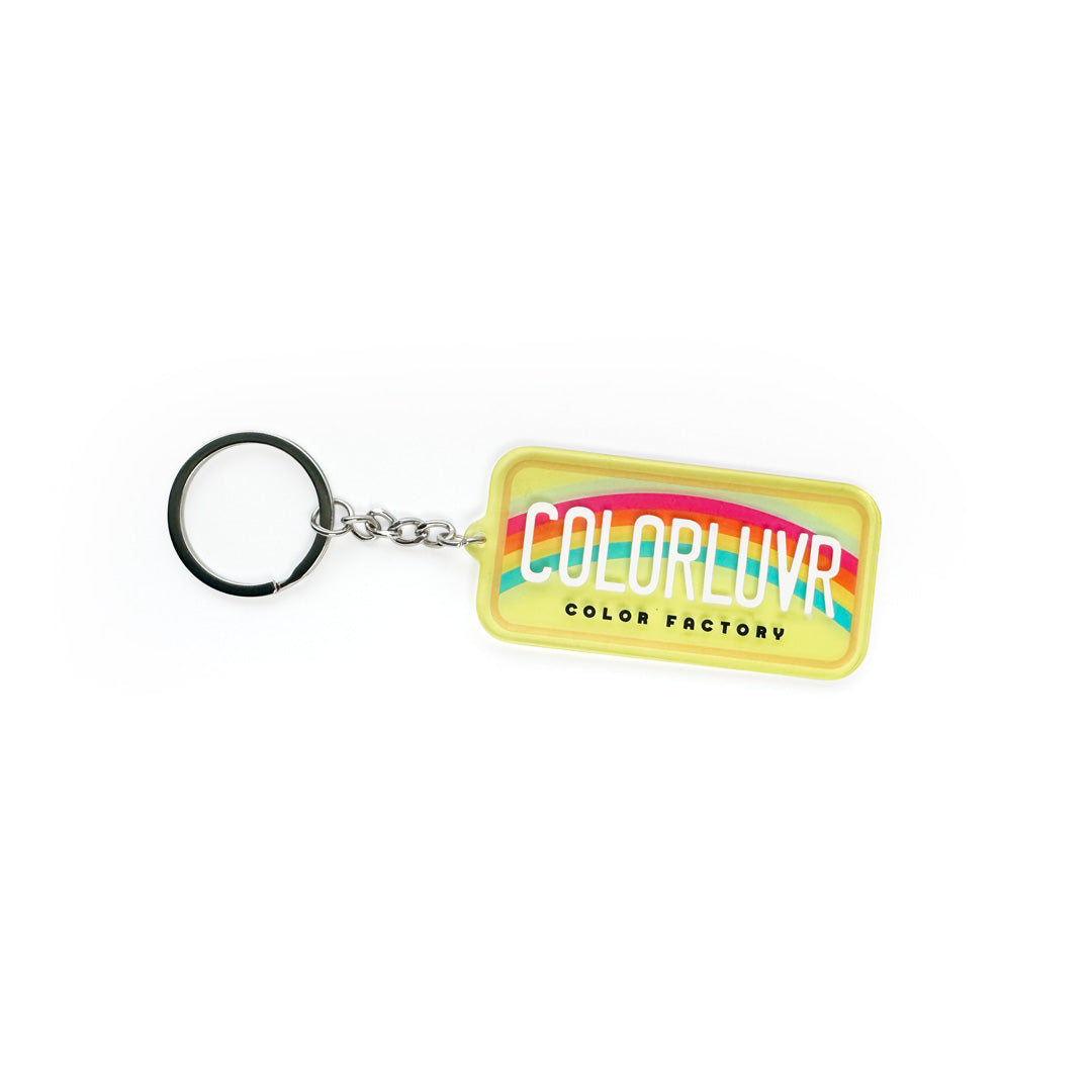 "COLORLUVR" Rainbow Novelty License Plate Keychain