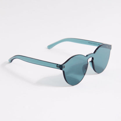 Black sunglasses with a white background