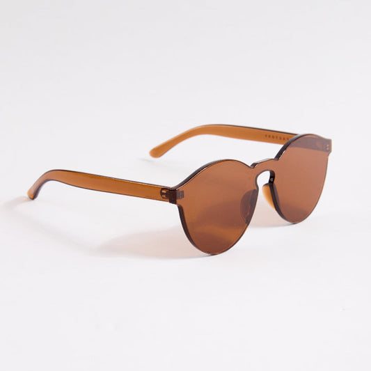 Brown sunglasses on a white background