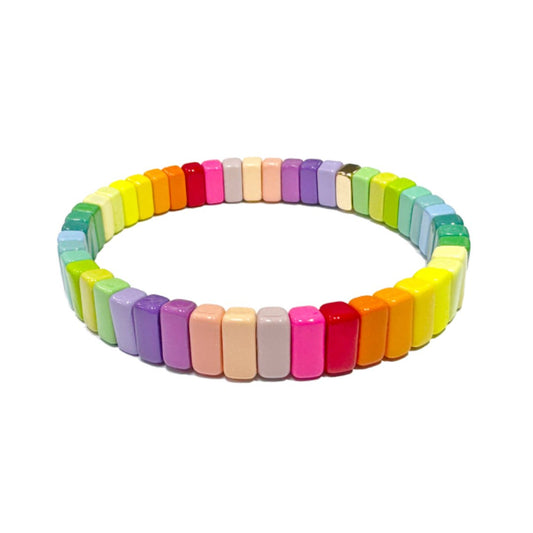 Neon Rainbow Vertical Tile Bracelet