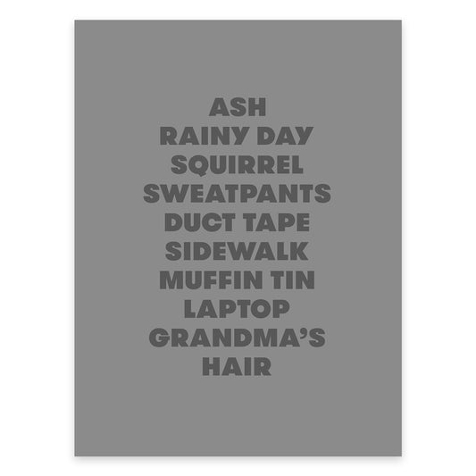 Gray Favorite Things Poster