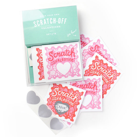 18ct Scratch Off Floral Valentines