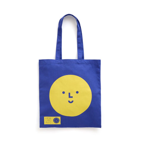 Blue and Yellow Smiley Logo Tote