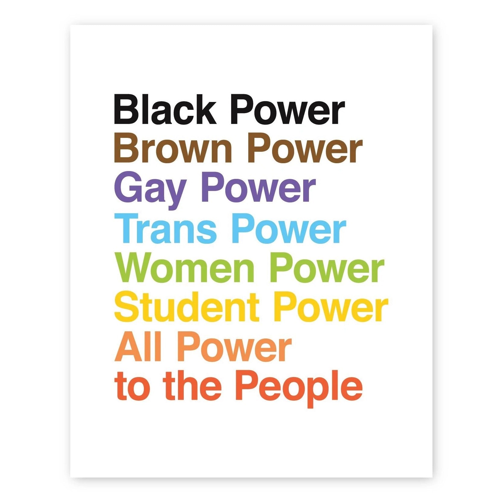 Protest Print: All Power to the People