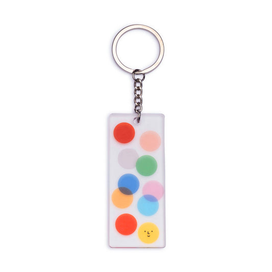 Color Factory Clear Acrylic Dots Keychain - colorfactoryshop