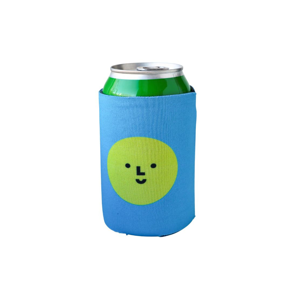 Blue Smiley Logo Can Cooler