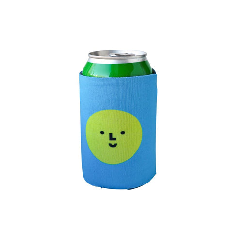 Blue Smiley Logo Can Cooler