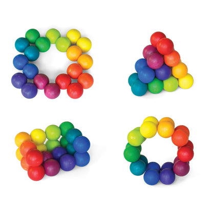 Rainbow Wooden Playable Art Ball