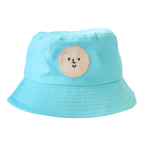 Blue Cotton Smiley Logo Bucket Hat