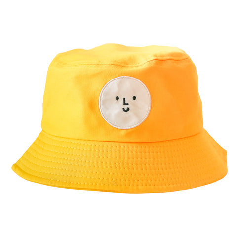 Yellow Cotton Smiley Logo Bucket Hat