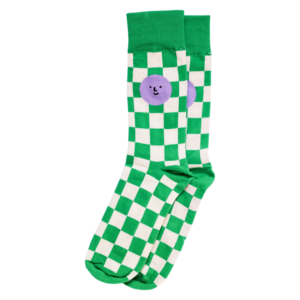 Green Checkered Socks