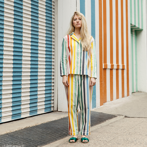 Rainbow Striped Women's Pajamas